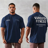 Vintage Oversized T-Shirt Summer New Sports Fitness Cotton Crew Neck Short Sleeve Joggers Gym Running Training T-Shirts