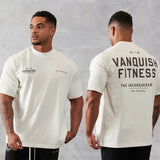 Vintage Oversized T-Shirt Summer New Sports Fitness Cotton Crew Neck Short Sleeve Joggers Gym Running Training T-Shirts